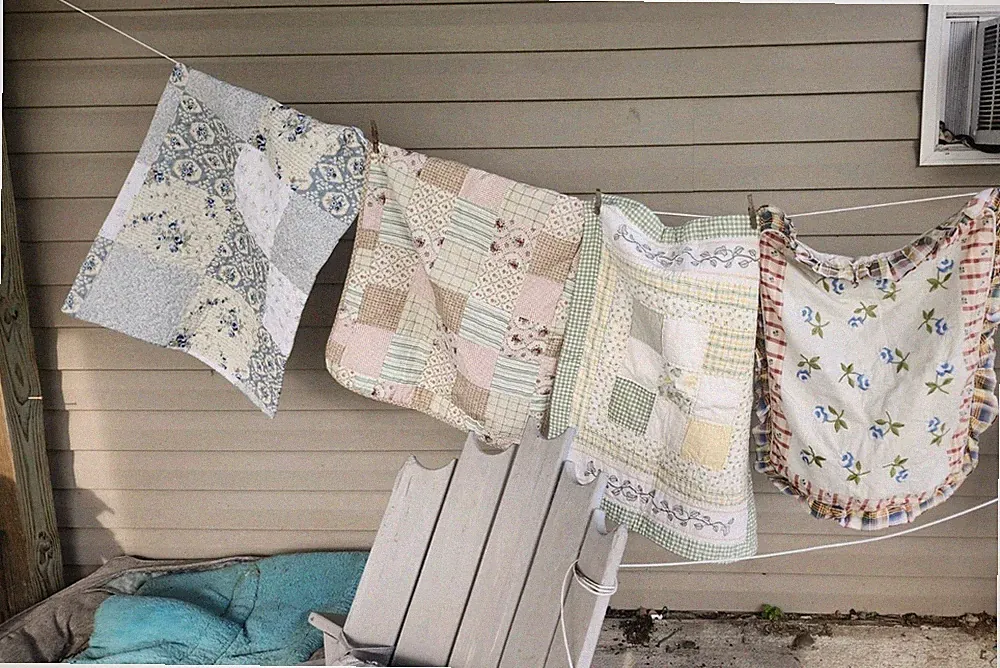 4 Cottage Quilted Pillow Shams 3 Standard PinkGreen Floral Patchwork 1 King Blue