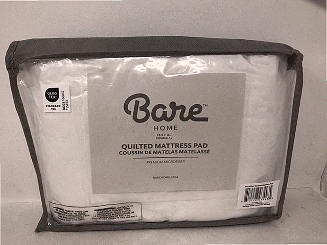 Bare Home Quilted Mattress Pad Full Xl ,White