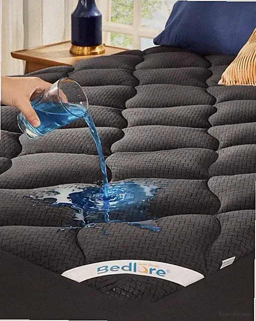 Bedlore Waterproof Mattress Topper TWIN Dark Gray New In Box 39” X 75”