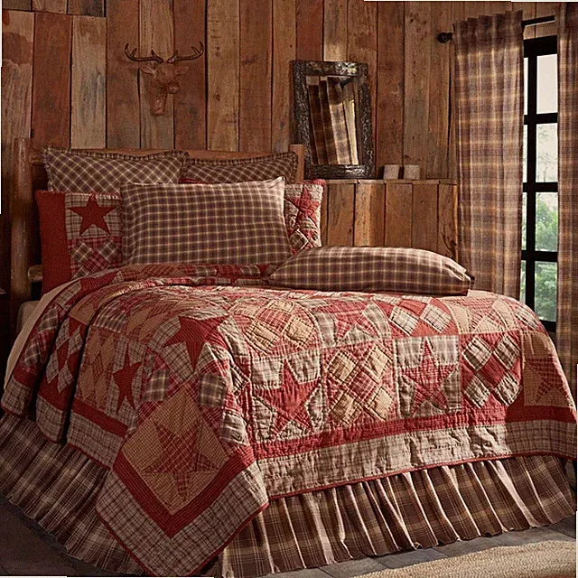 Dawson Star Rustic Patchwork Cotton Country Cabin Quilted Bed Collection