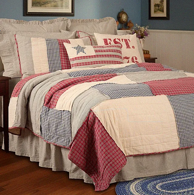 Hatteras Americana Patchwork Cotton Country Cottage Bedding Collection