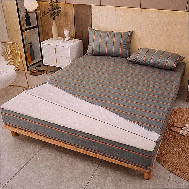 Mattress Cover with Zipper All-inclusive Bedspreads Six-Sides Fitted Sheet New