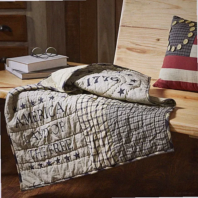 My Country Quilted Lap Throw 32Wx32L VHC Brands