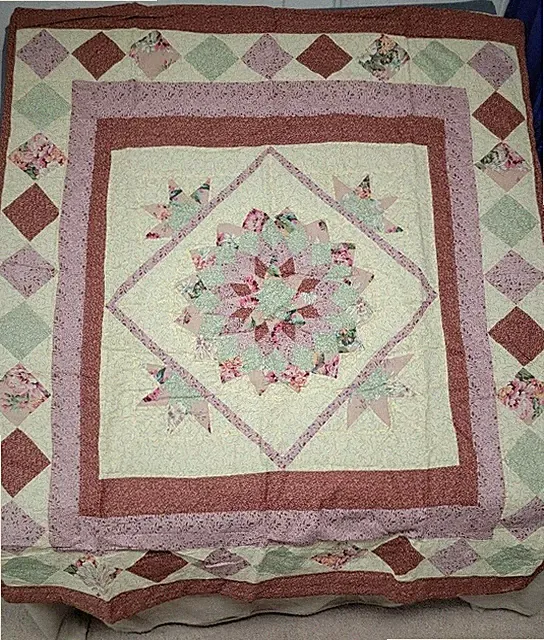 NEW~QUILTED PATCHWORK~ Throw Blanket Country Cottage Farmhouse 50X60