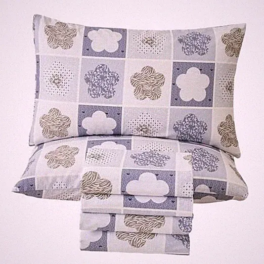Patchwork Printed Bed Sheets Light Gray Size Floral Sheet Queen Cloud Patchwork