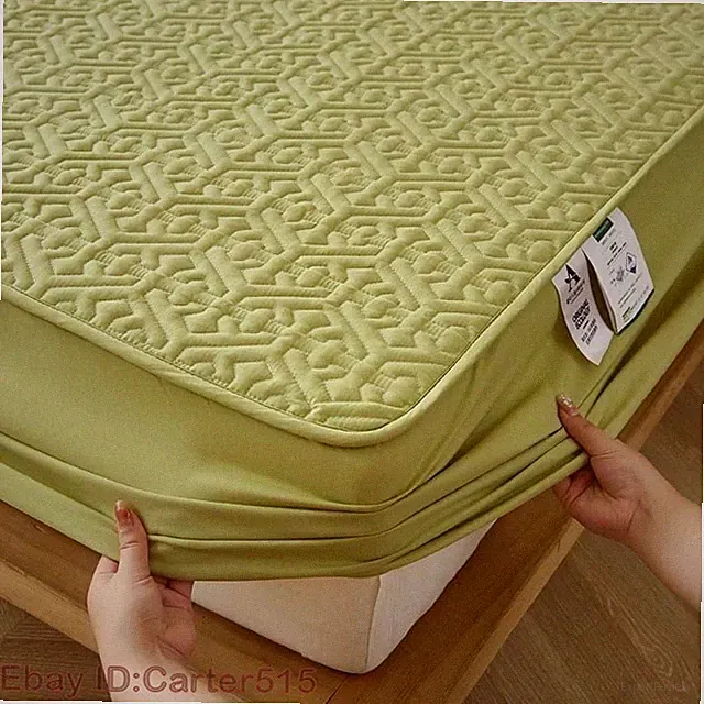 Pure Cotton Soft Quilted Mattress Cover Anti-bacterial Bed Pad Protector Cover