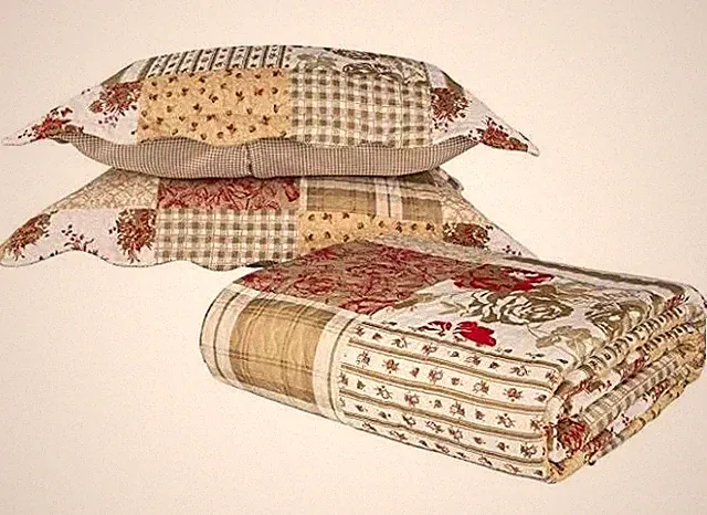 Quilt Bed Set Patchwork flower pink QUILT SET