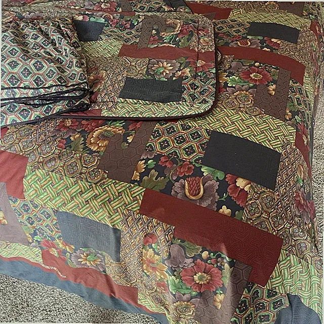 Vtg Sheridan Australia Set Duvet Bed Skirt 2 King Shams Twin Size Faux Patchwork